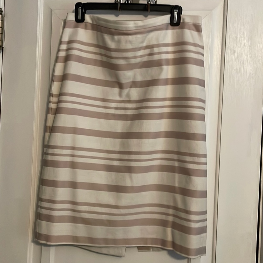 j crew striped pencil skirt 12